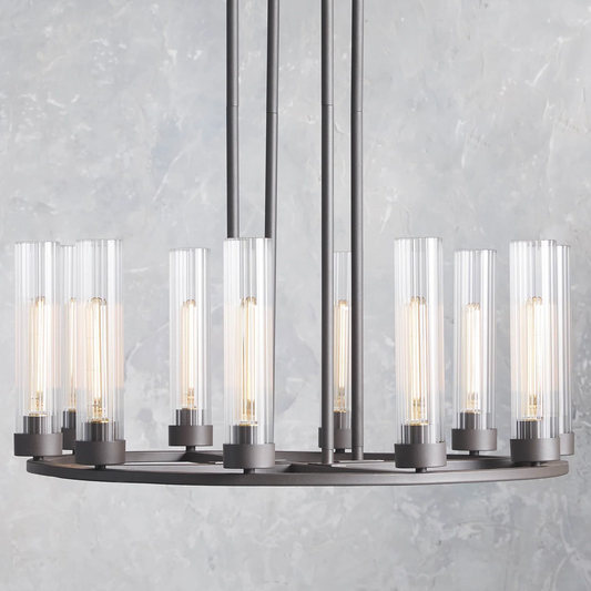 Andreas Modern Glass Round Chandelier