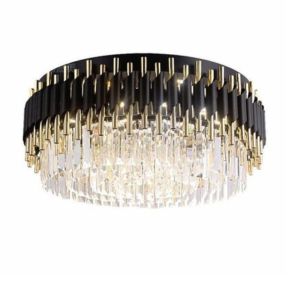 Glacia Flush Mount Crystal Chandelier