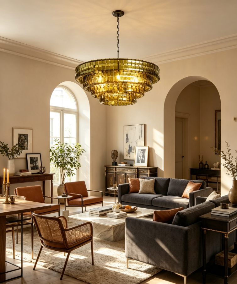 Ghiaccio Round Chandelier 24"36"48"60"
