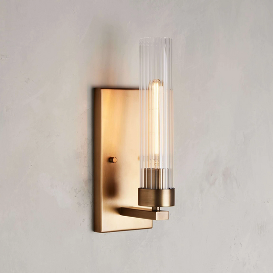 Andreas Modern Glass Wall Sconce 1 Light