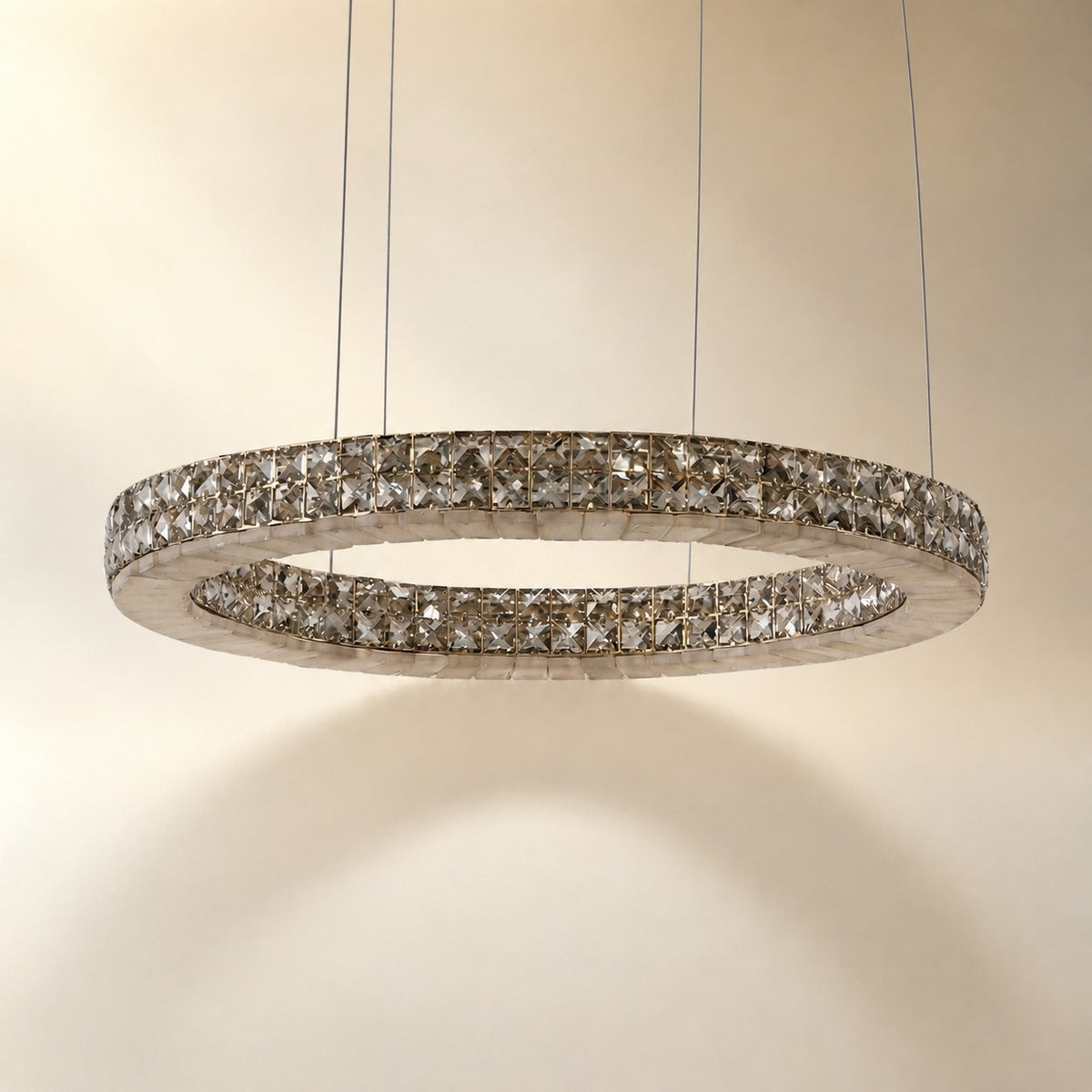 Daerin Crystal and Alabaster Chandelier