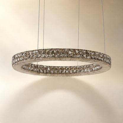 Daerin Crystal and Alabaster Chandelier