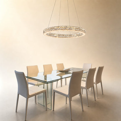Daerin Crystal and Alabaster Chandelier