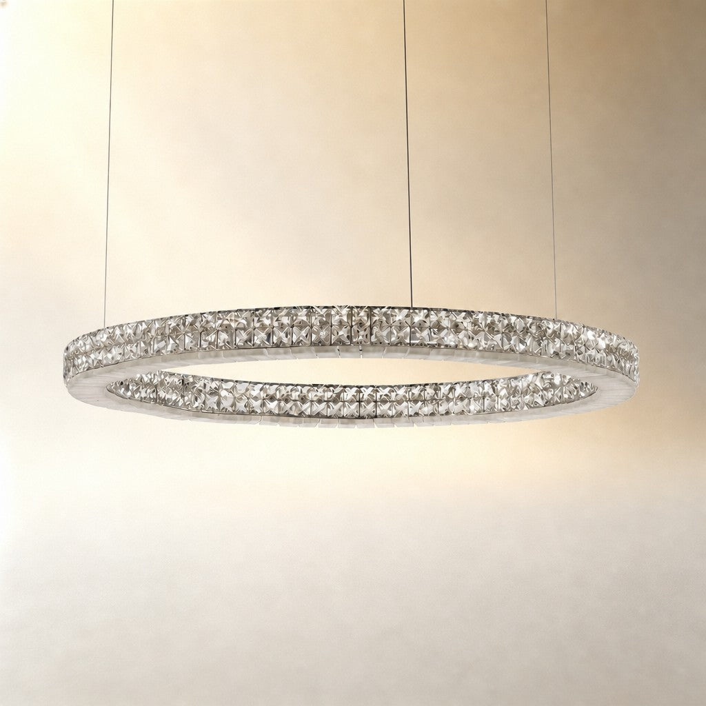 Daerin Crystal and Alabaster Chandelier