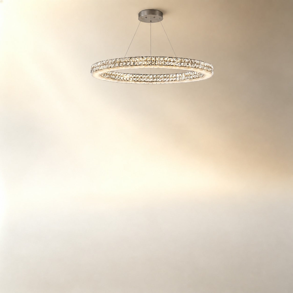 Daerin Crystal and Alabaster Chandelier