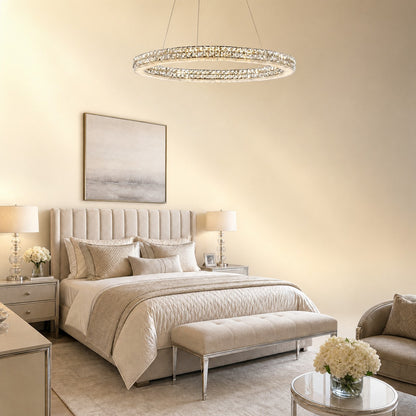 Daerin Crystal and Alabaster Chandelier