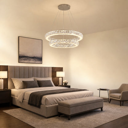 Daerin Crystal and Alabaster Chandelier