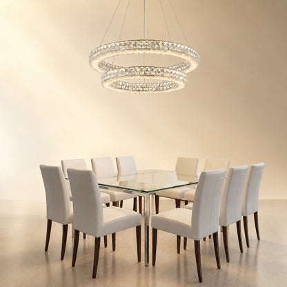 Daerin Crystal and Alabaster Chandelier