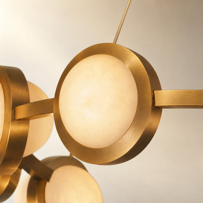 Daevan Modern Alabaster Ring Chandelier