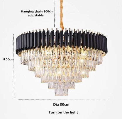 Denise Bobon Conical Crystal Chandelier