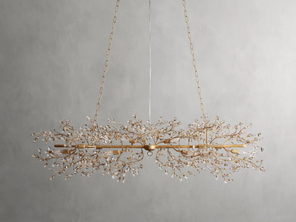 Fiore Crystal Flowers Creative Linear Chandelier 43", 51", 68"
