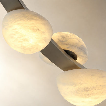 Dew Drops Alabaster LED Chandelier – Black White Warm Light