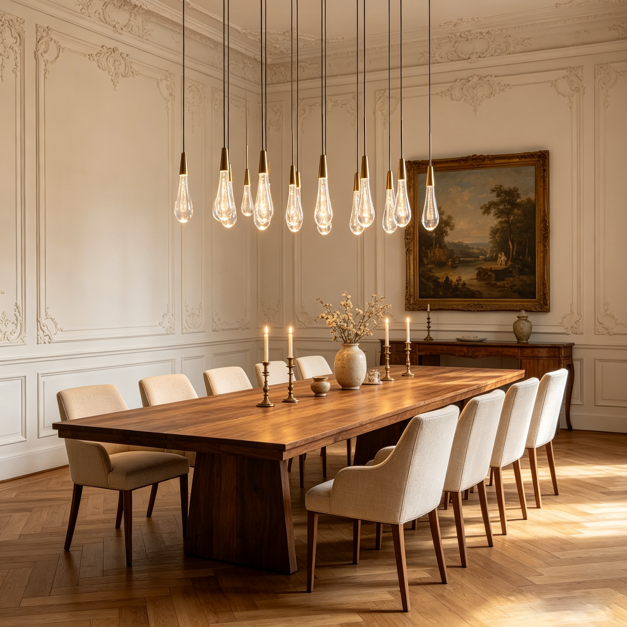 Soltaire Linear Chandelier 37"50"70"