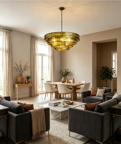 Ghiaccio Round Chandelier 24"36"48"60"