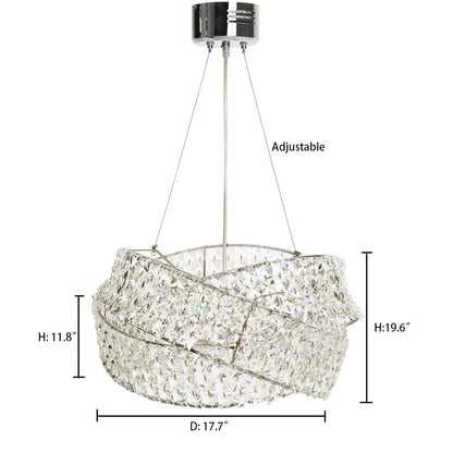 2023 New Crystal Chandelier with Chrome Iron Frame
