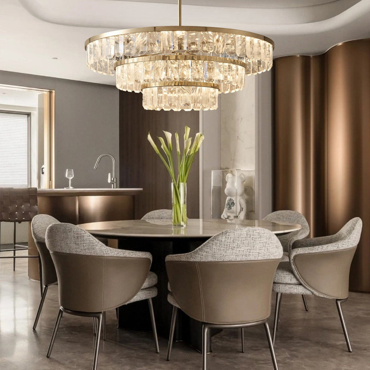 Fenis Linear Crystal Chandelier