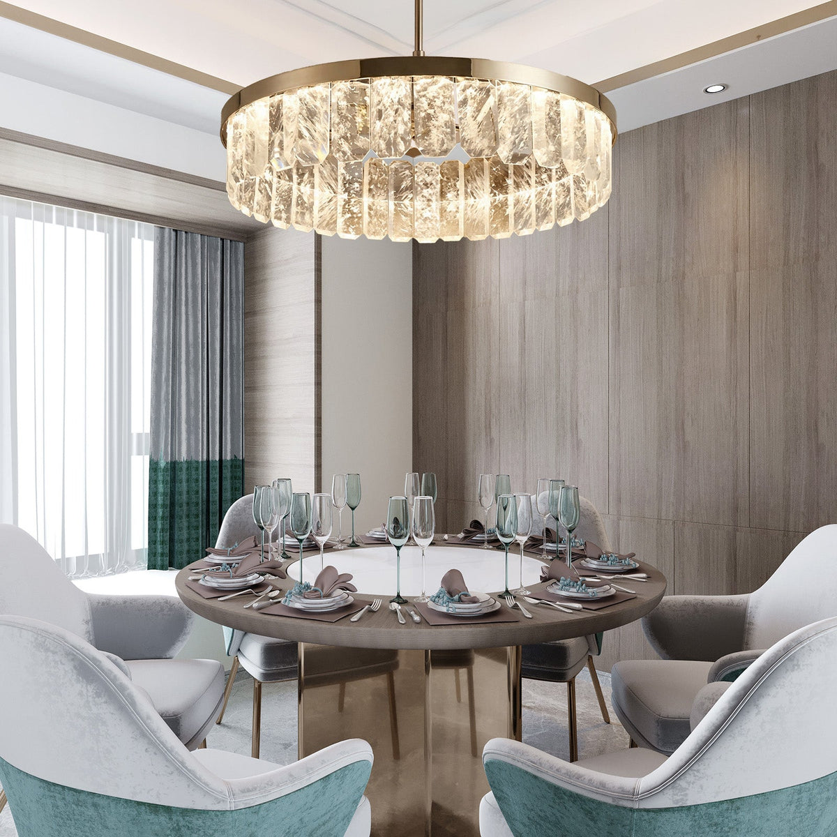 Fenis Linear Crystal Chandelier