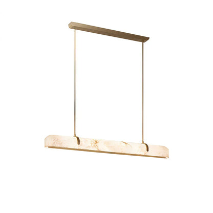 Eamon Linear Alabaster Chandelier, Kitchen Island Pendant Light
