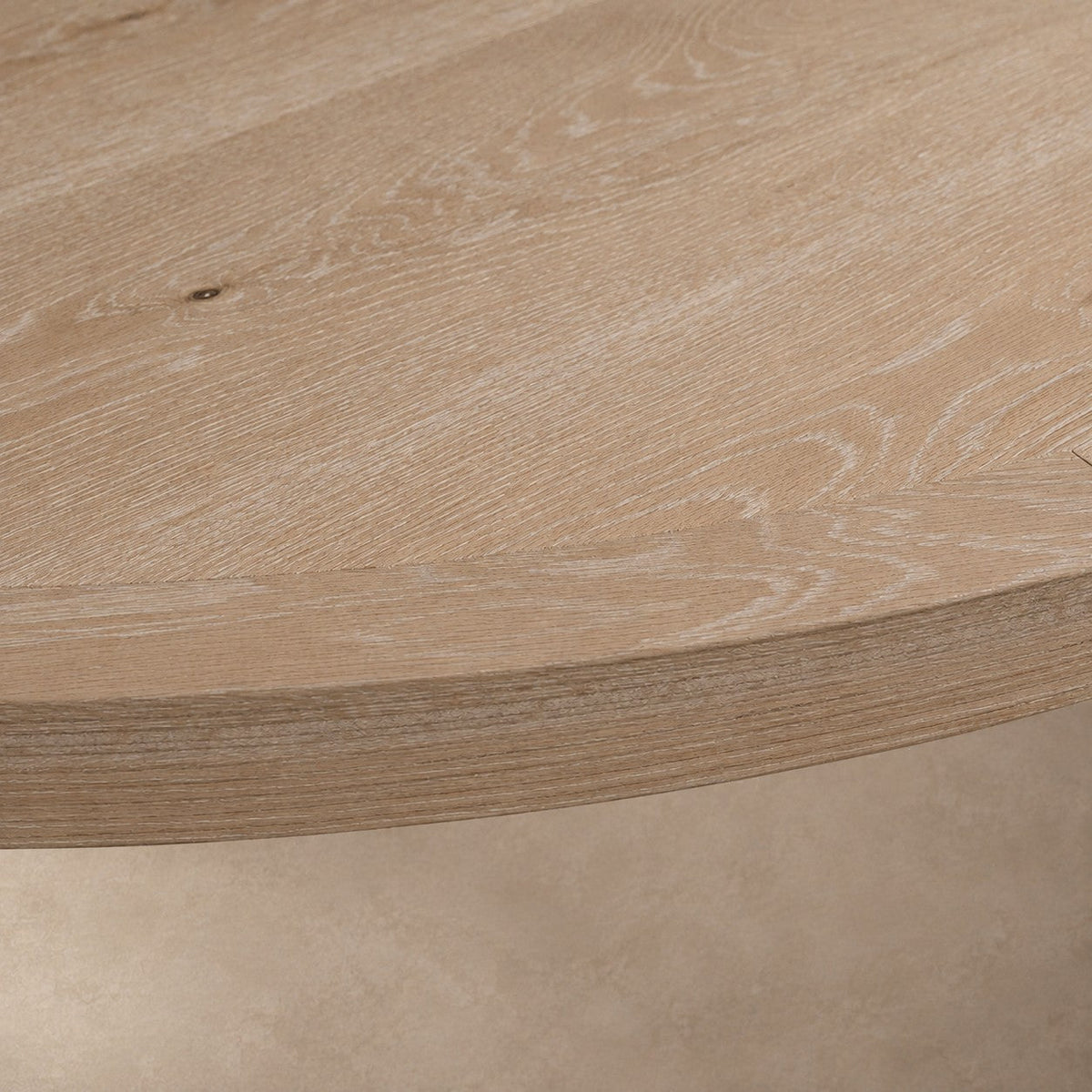 Round Oak Extension Dining Table with Leaves
