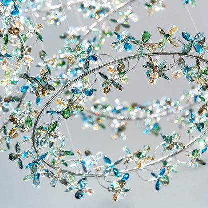 Modern Design Crystal Chandelier with Floral Crown Shape