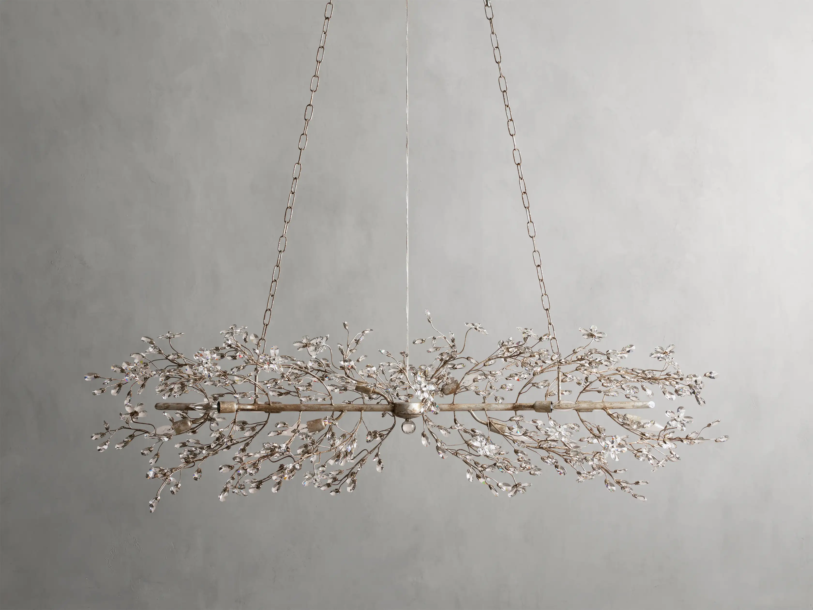 Fiore Crystal Flowers Creative Linear Chandelier 43", 51", 68"