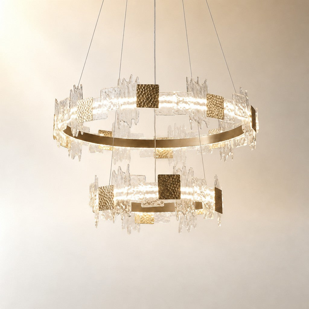 Elodie 2 Tiers Modern Gold Chandelier