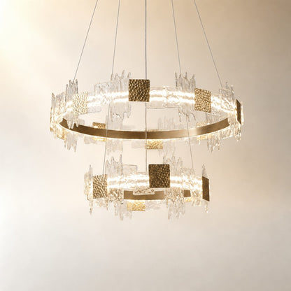 Elodie 2 Tiers Modern Gold Chandelier