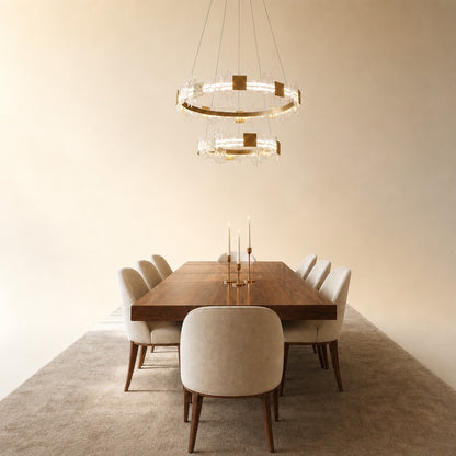 Elodie 2 Tiers Modern Gold Chandelier