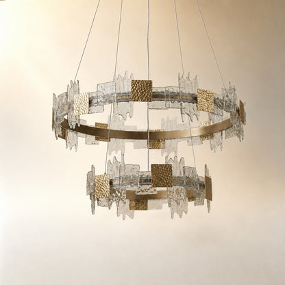 Elodie 2 Tiers Modern Gold Chandelier