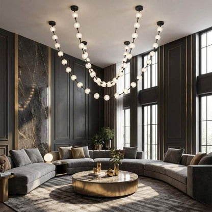 Esle Modern Pearl Necklace Chandelier