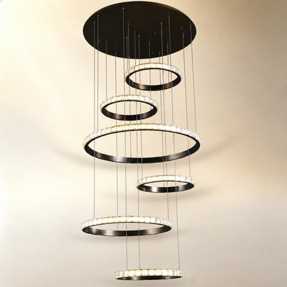 Evelan Crystal Cascading Chandelier