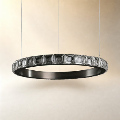 Evelan Single-Ring Crystal Chandelier