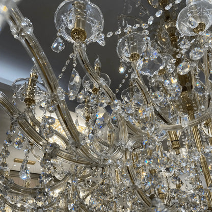 Extra Large Elegant Crystal Chandelier in Branch Style with Candle Layers for Stairs Living Room and Foyer
