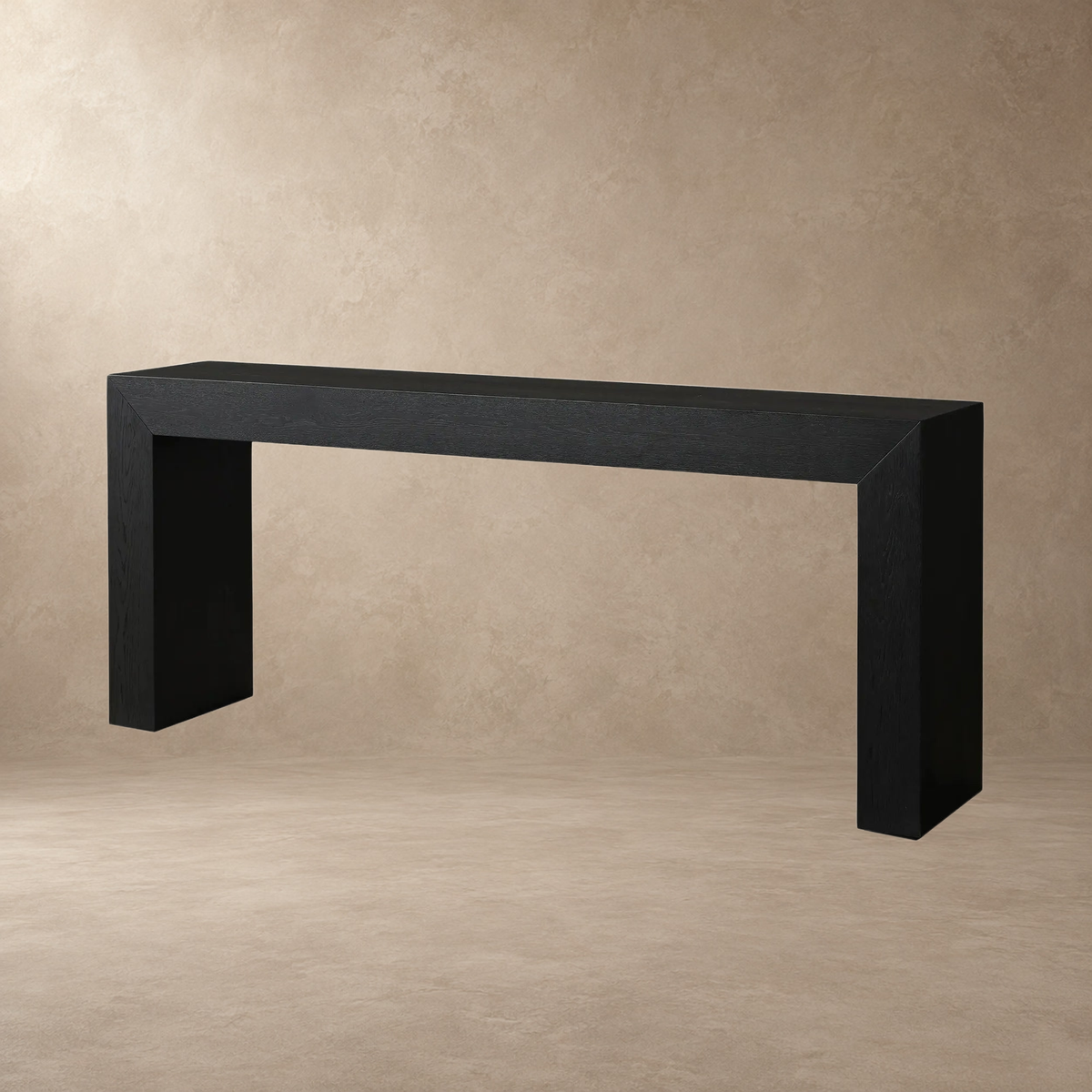 Happyarcadian Waterfall Edge Solid Oak Hallway Table