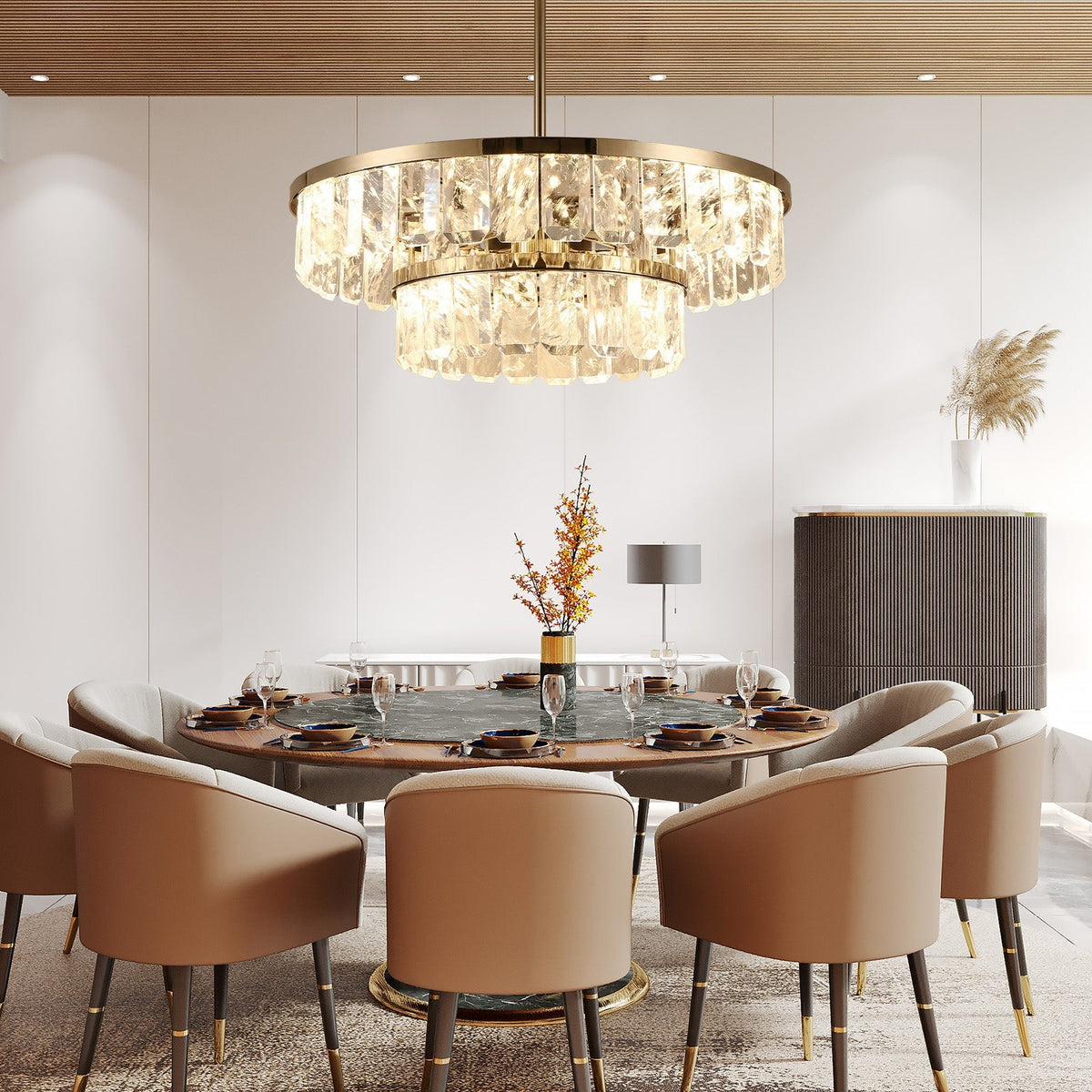 Fenis Linear Crystal Chandelier