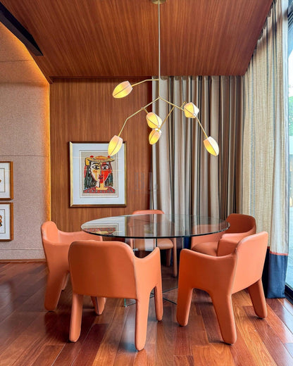 Fabric Petal Chandelier