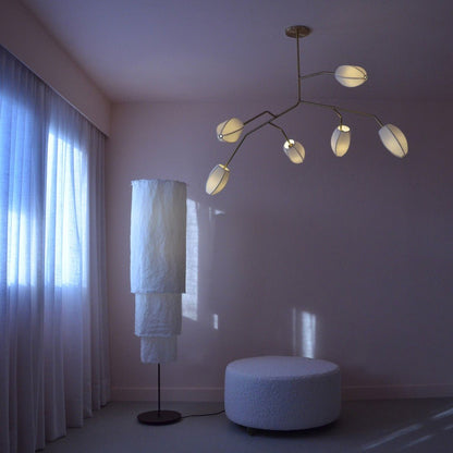 Fabric Petal Chandelier