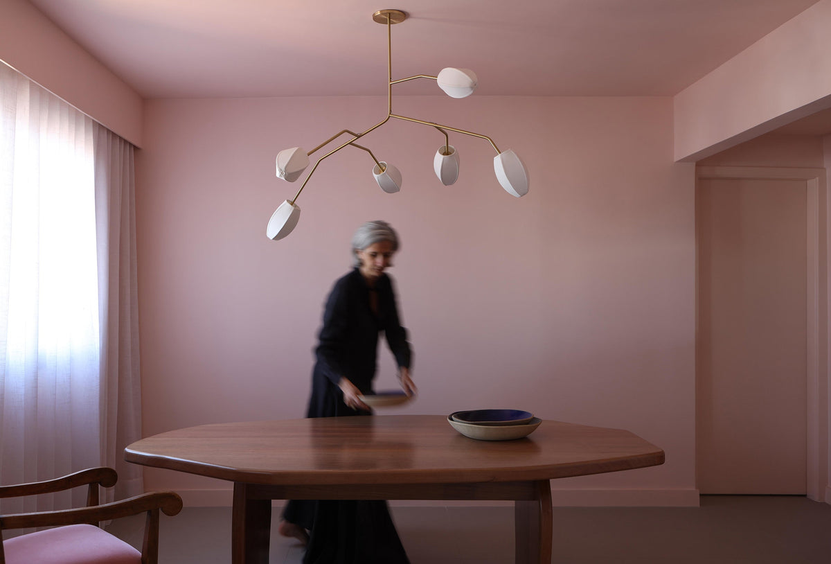 Fabric Petal Chandelier