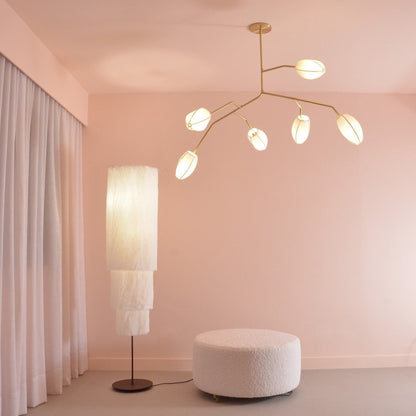Fabric Petal Chandelier