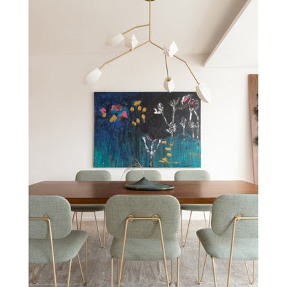 Fabric Petal Chandelier