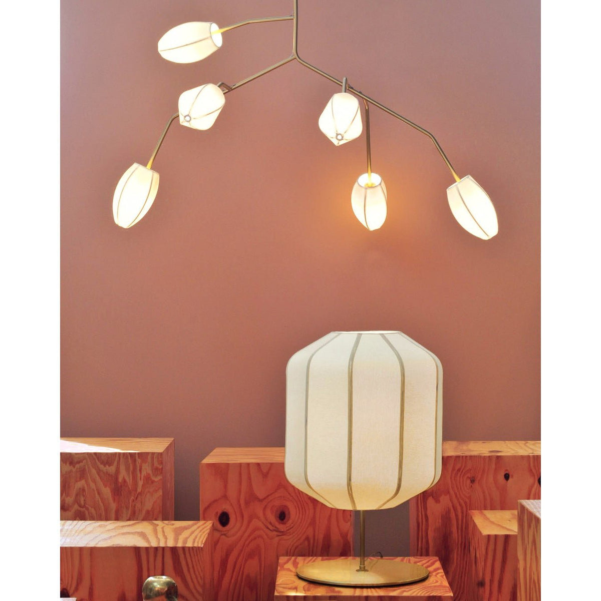 Fabric Petal Chandelier