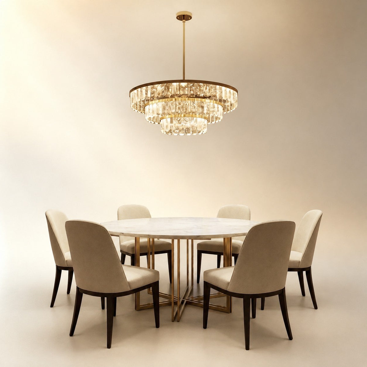 Fenrin Round Crystal Chandelier