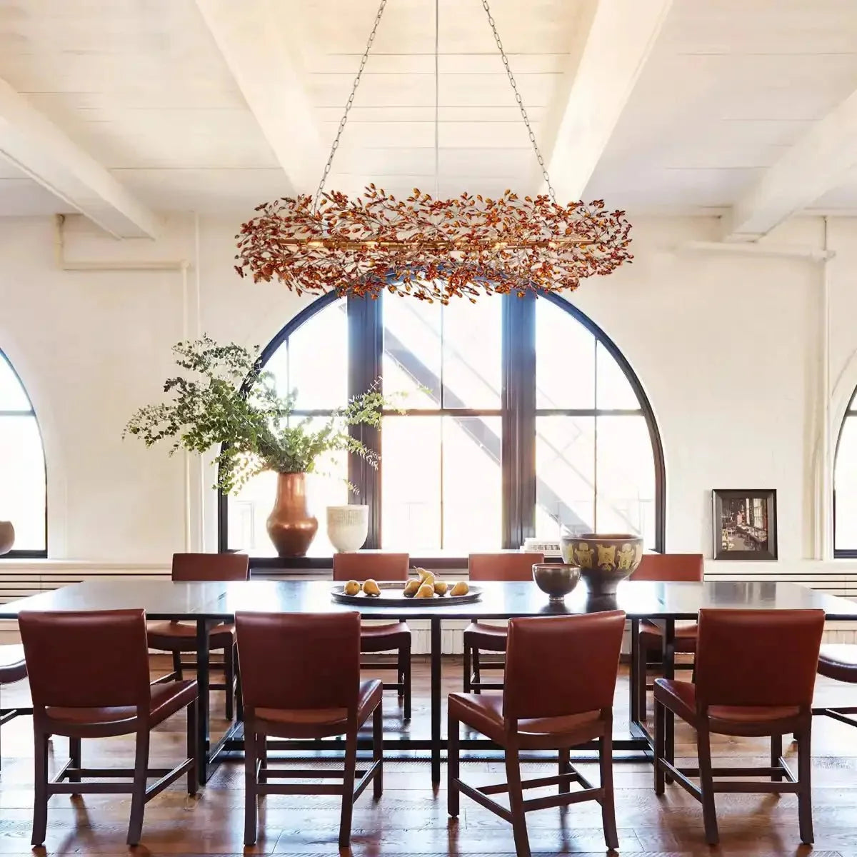 Fiore Crown Crystal Branch Chandelier 39" 48" 60“