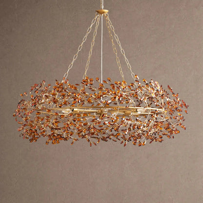 Fiore Crown Crystal Branch Chandelier 39" 48" 60“