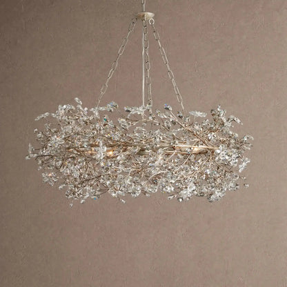 Fiore Crown Crystal Branch Chandelier 39" 48" 60“