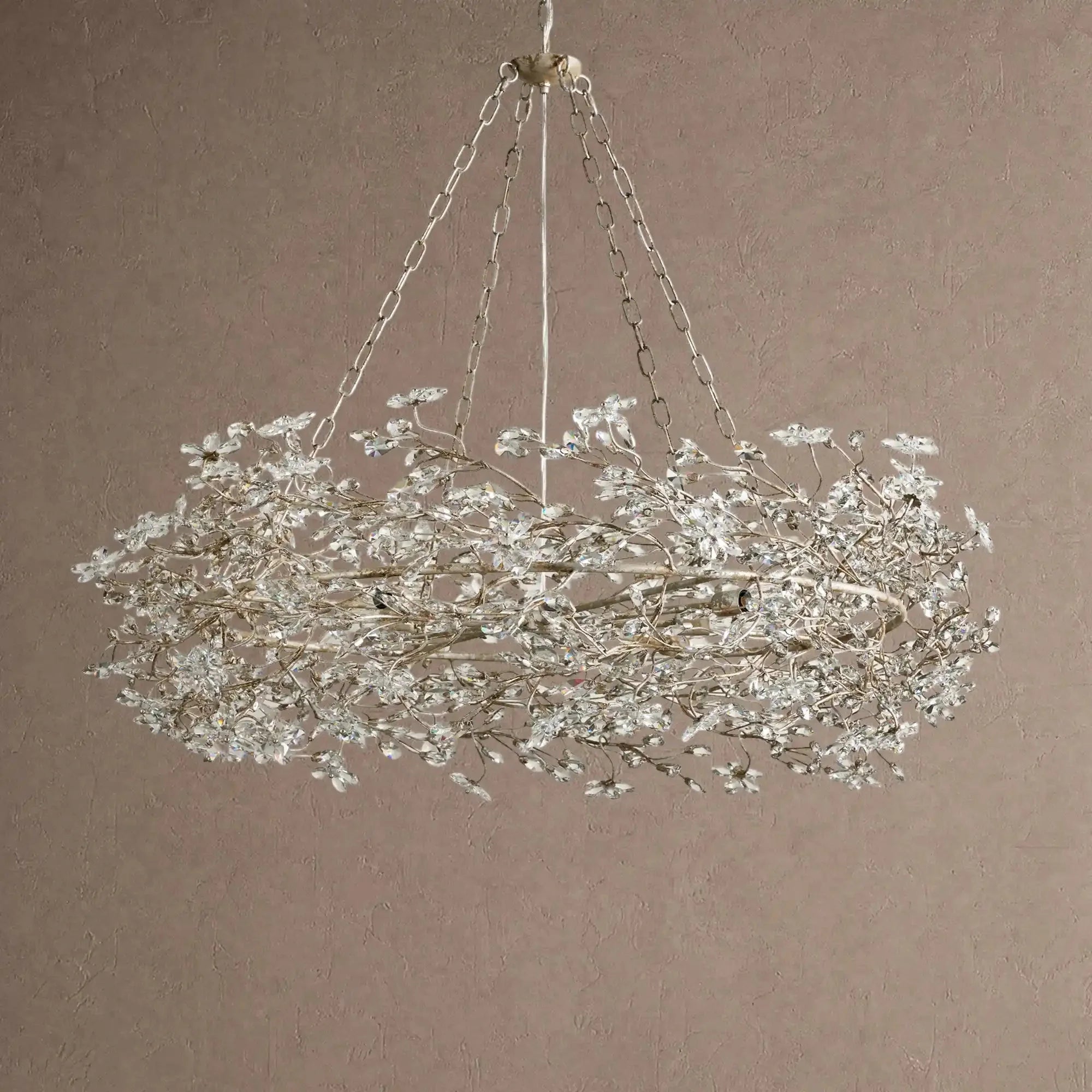 Fiore Crown Crystal Branch Chandelier 39" 48" 60“