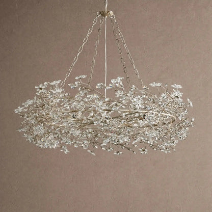 Fiore Crown Crystal Branch Chandelier 39" 48" 60“