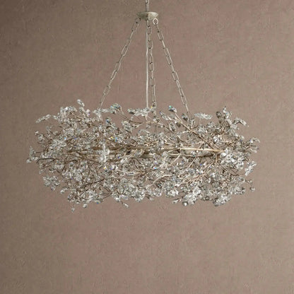 Fiore Crown Crystal Branch Chandelier 39" 48" 60“
