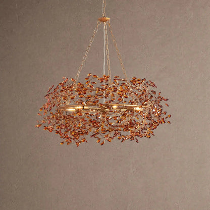 Fiore Crown Crystal Branch Chandelier 39" 48" 60“