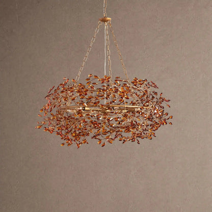 Fiore Crown Crystal Branch Chandelier 39" 48" 60“
